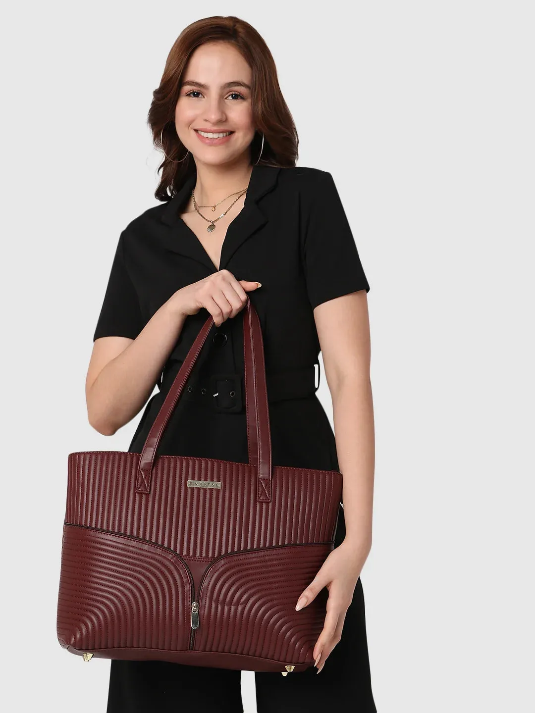 Caprese Marvel Tote Large Bordeaux