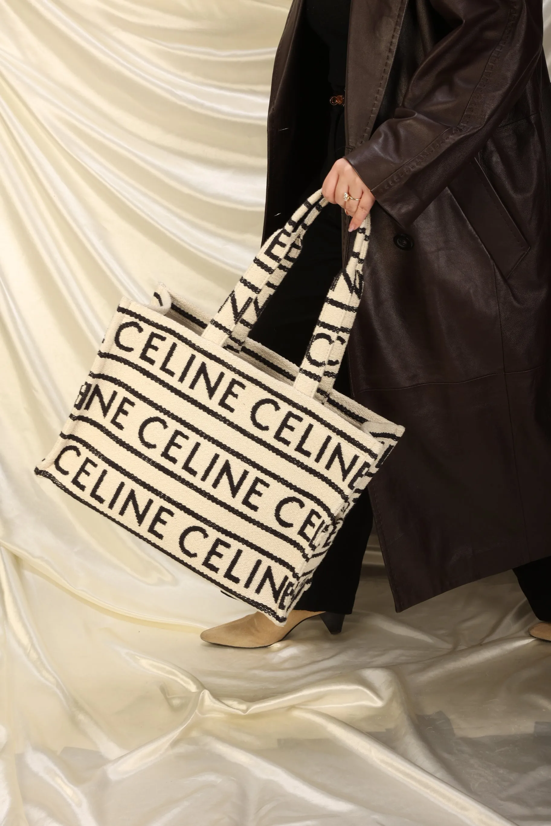 Celine 2022 Large All Over Cabas Thais Tote