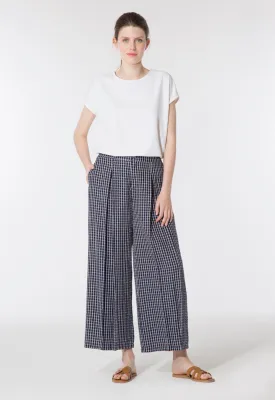 Checks Wide Leg Culottes