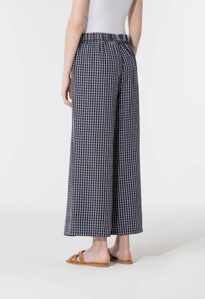 Checks Wide Leg Culottes