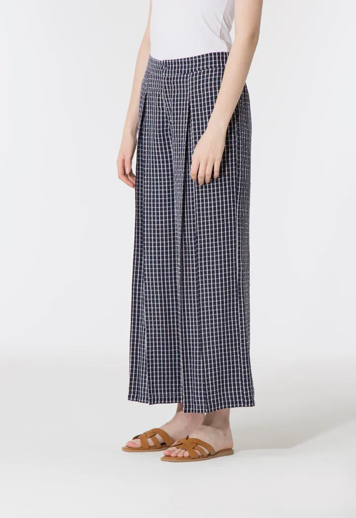 Checks Wide Leg Culottes