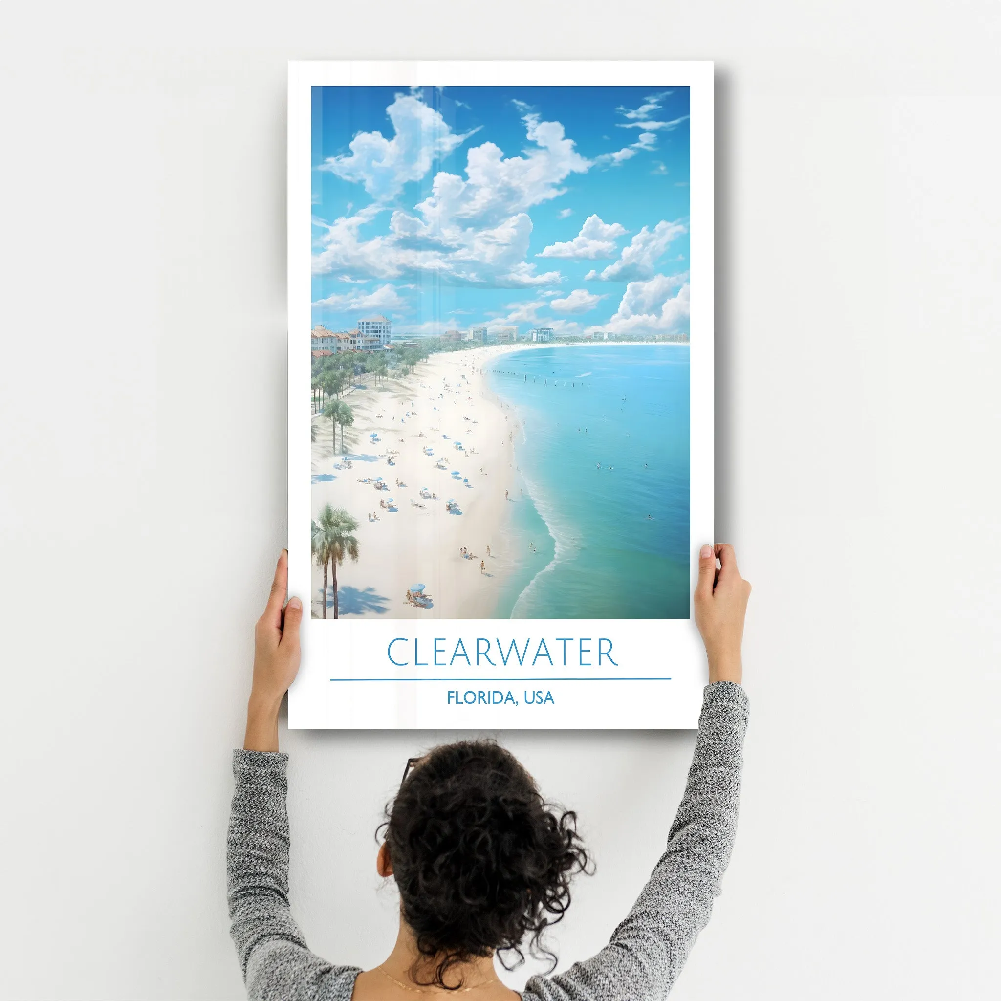 Clearwater-Florida USA-Travel Posters | Glass Wall Art