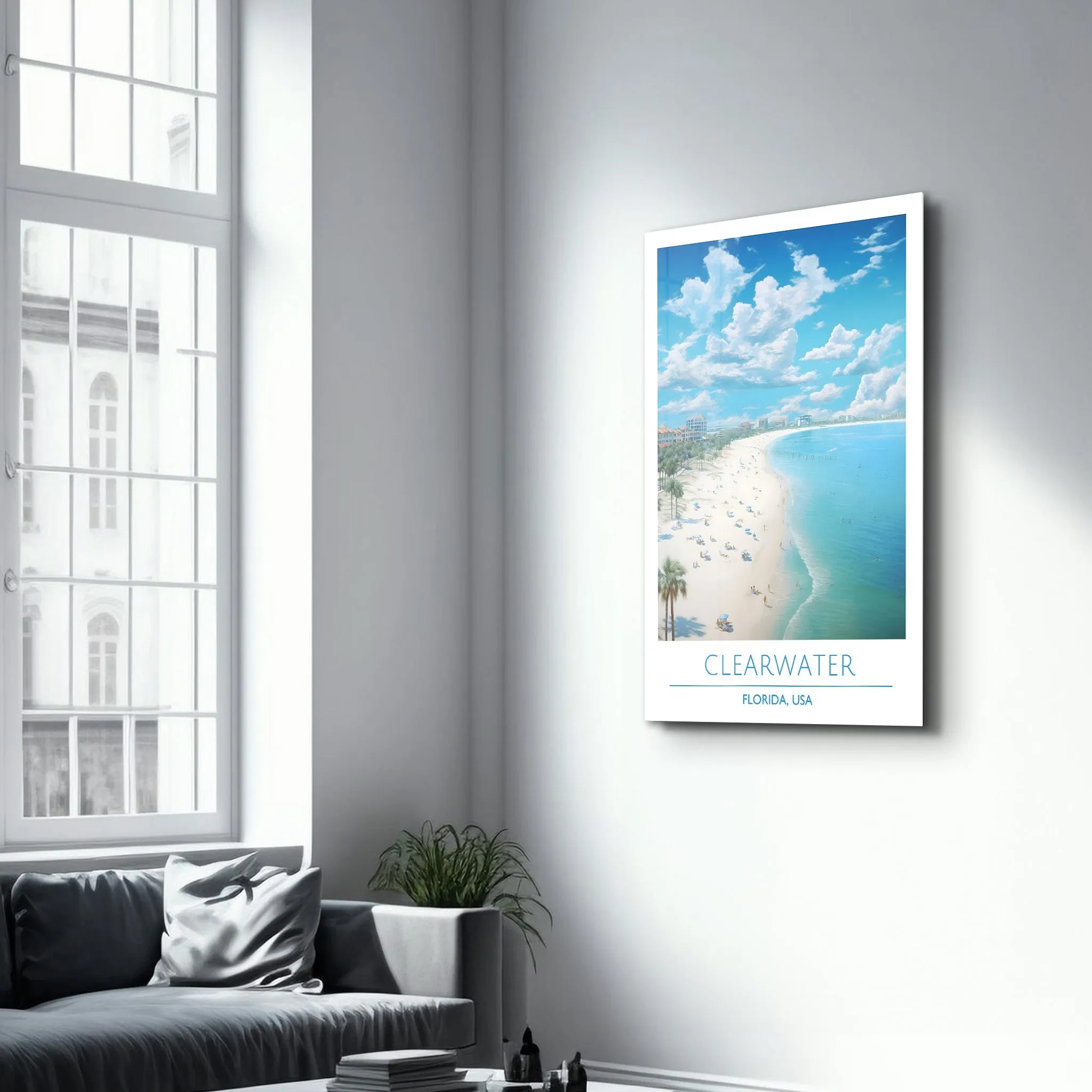 Clearwater-Florida USA-Travel Posters | Glass Wall Art