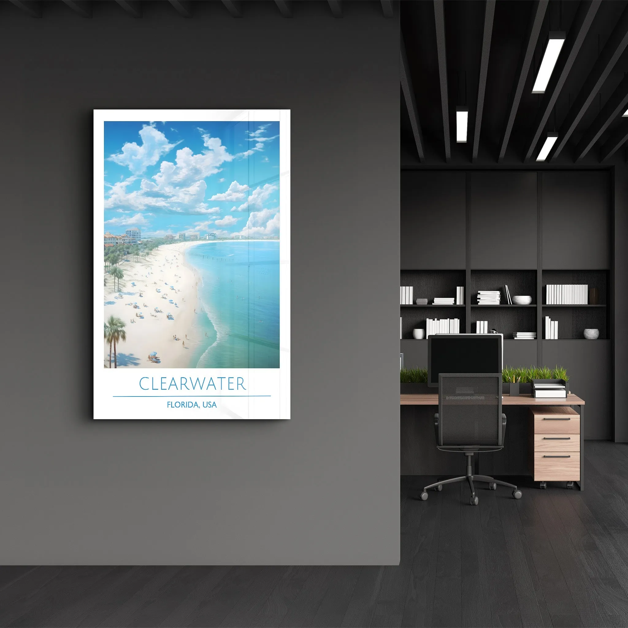 Clearwater-Florida USA-Travel Posters | Glass Wall Art