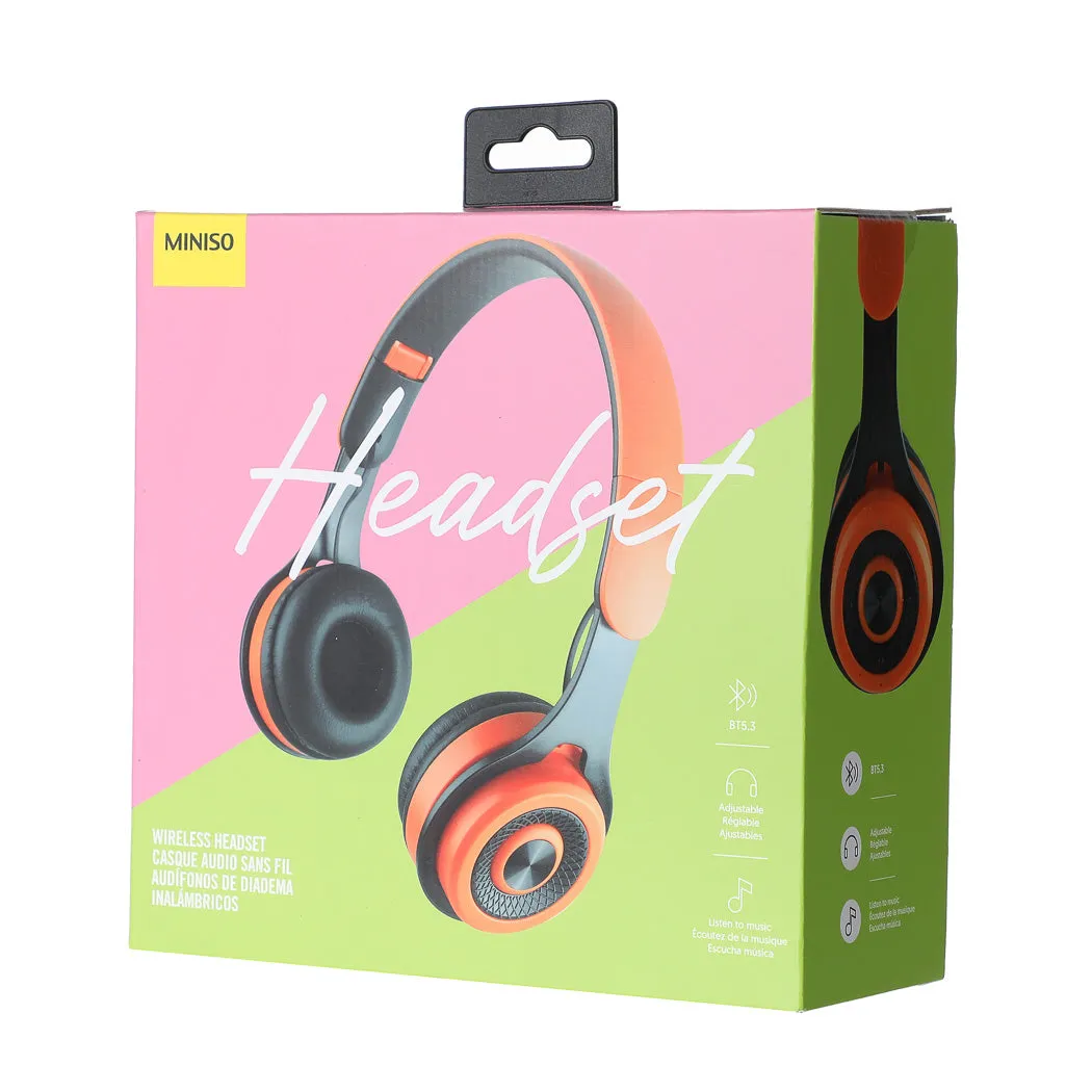 Color Blocking Wireless Headset  Model: EBP-22030(Black & Orange)