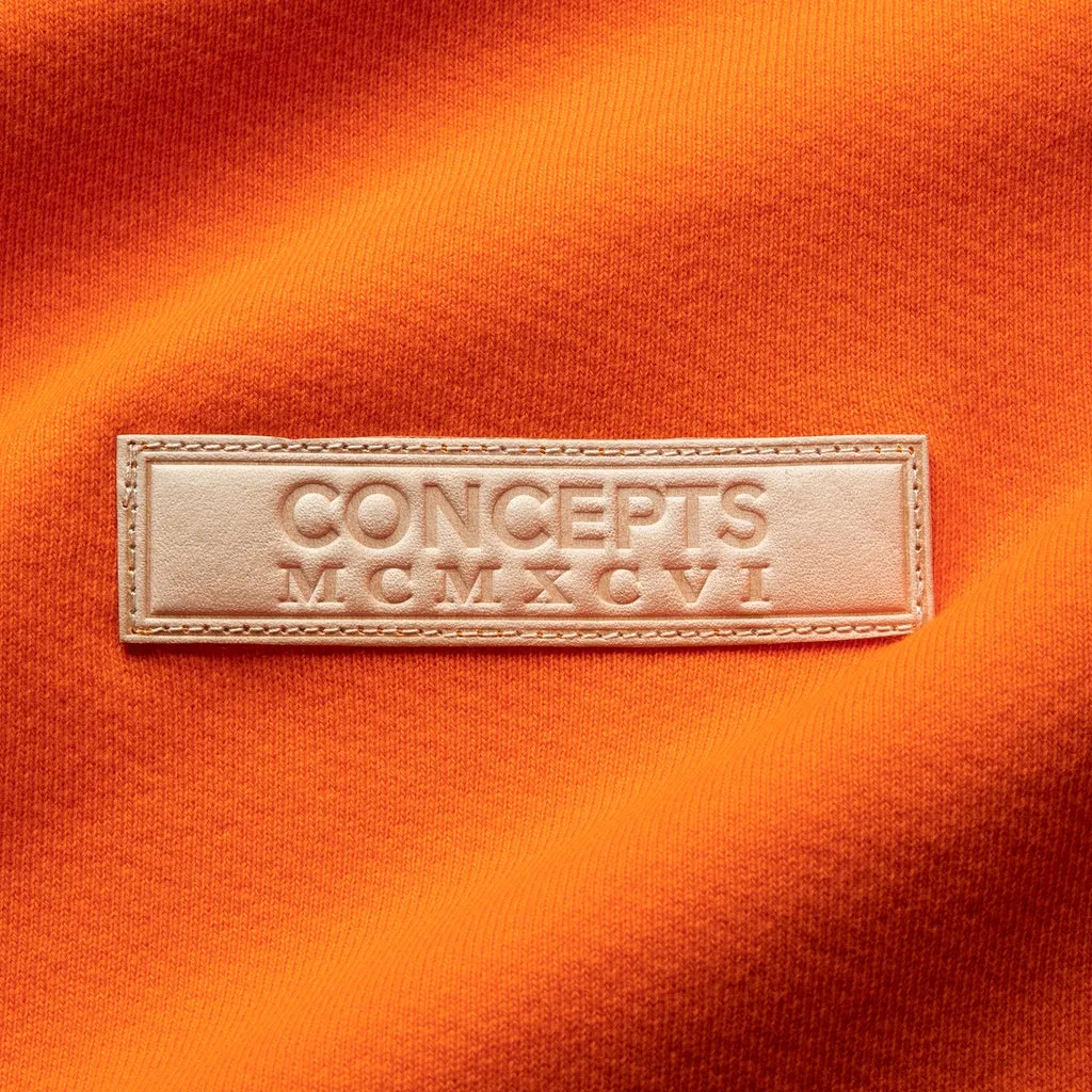 Concepts Leather Patch Crewneck (Orange)