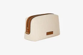 Cosmetic Pouch - Canvas Ecru/Tan