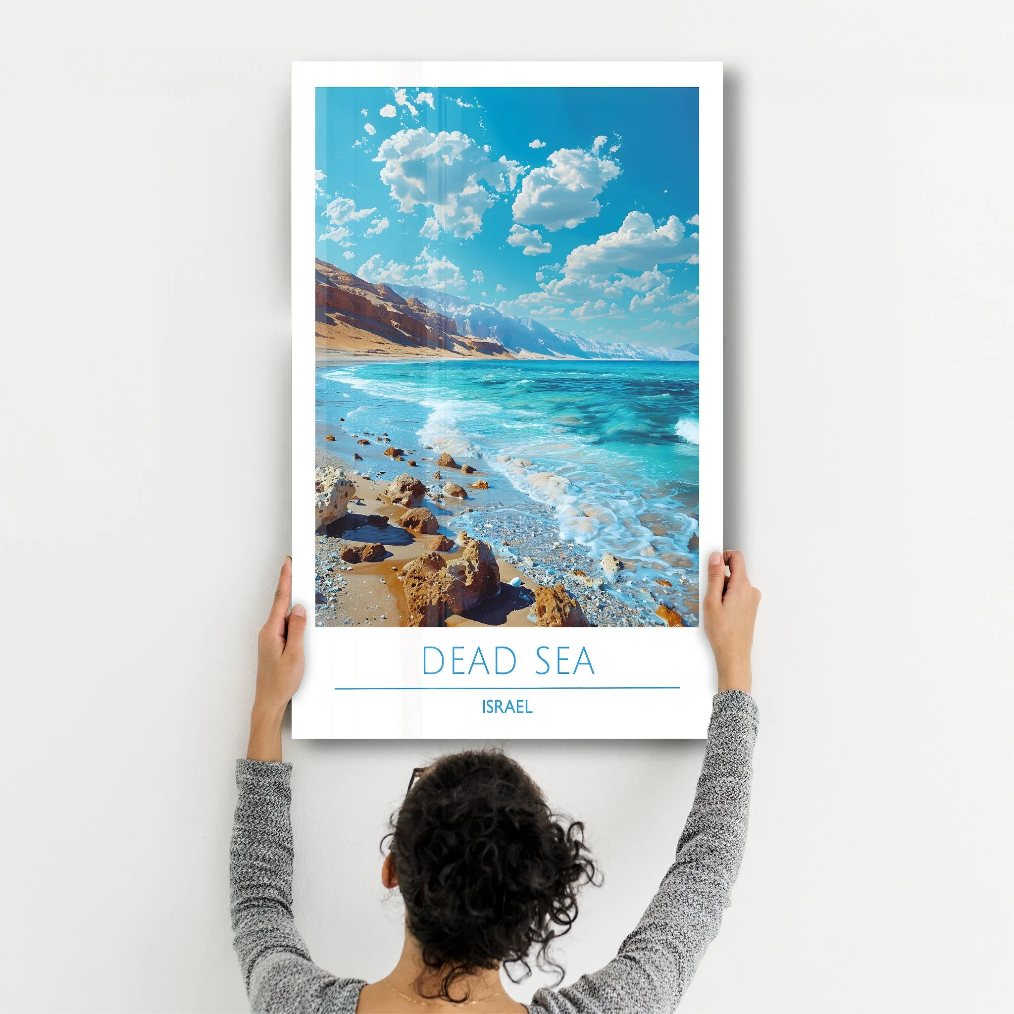 Dead Sea Isreal-Travel Posters | Glass Wall Art