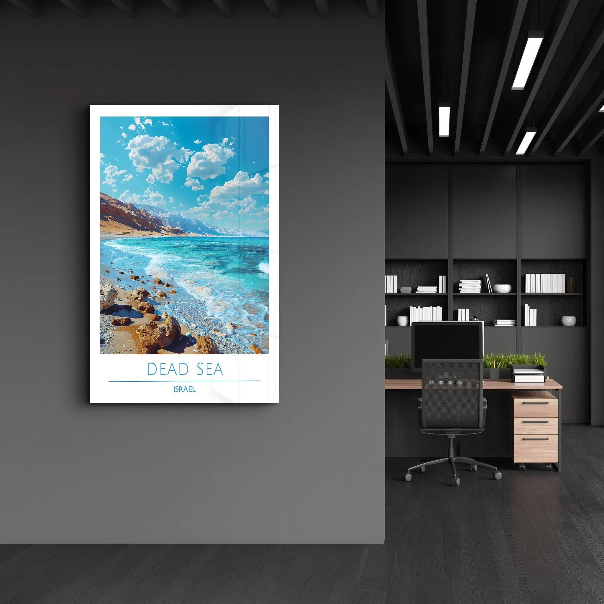 Dead Sea Isreal-Travel Posters | Glass Wall Art