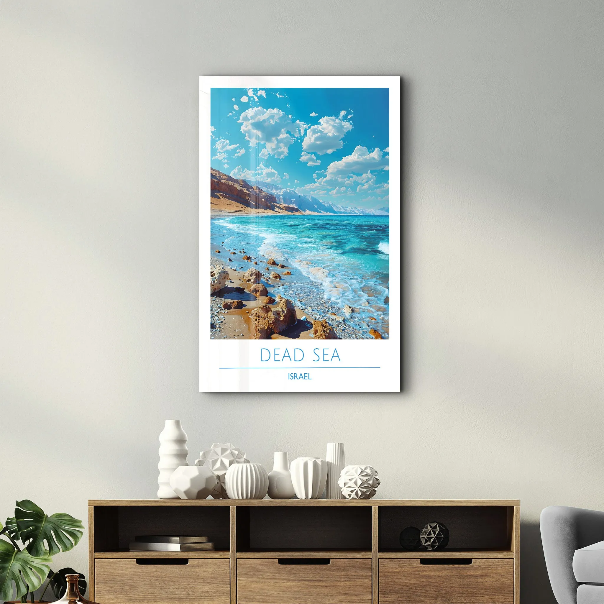 Dead Sea Isreal-Travel Posters | Glass Wall Art