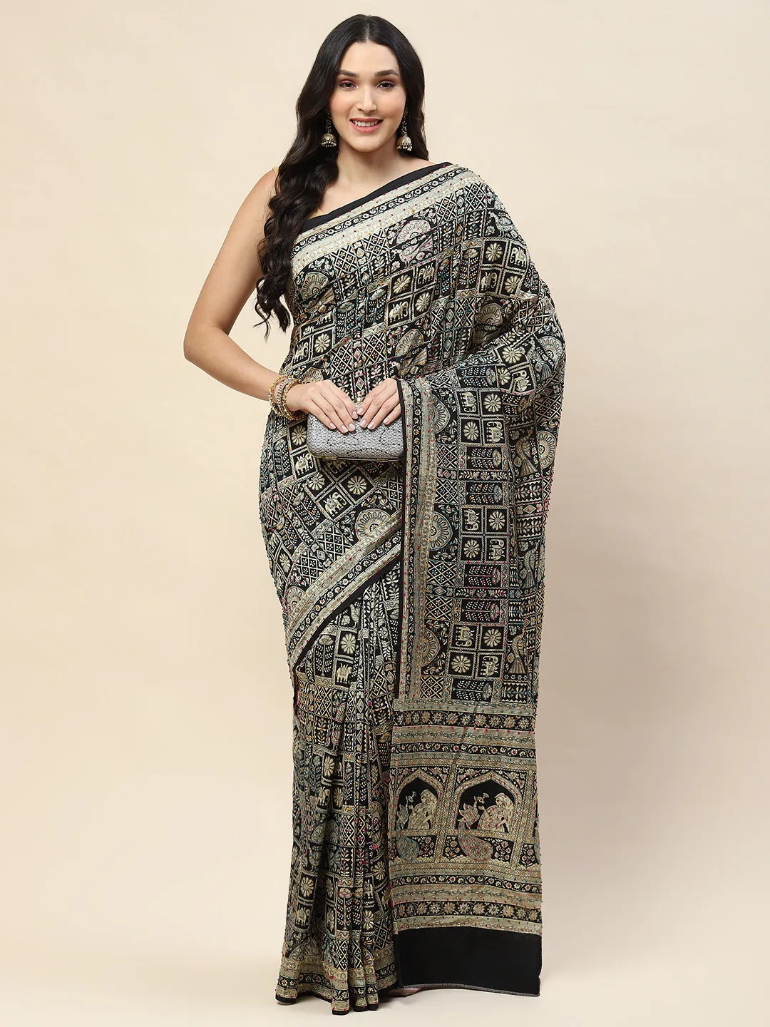 Digital Floral Printed Cotton Saree