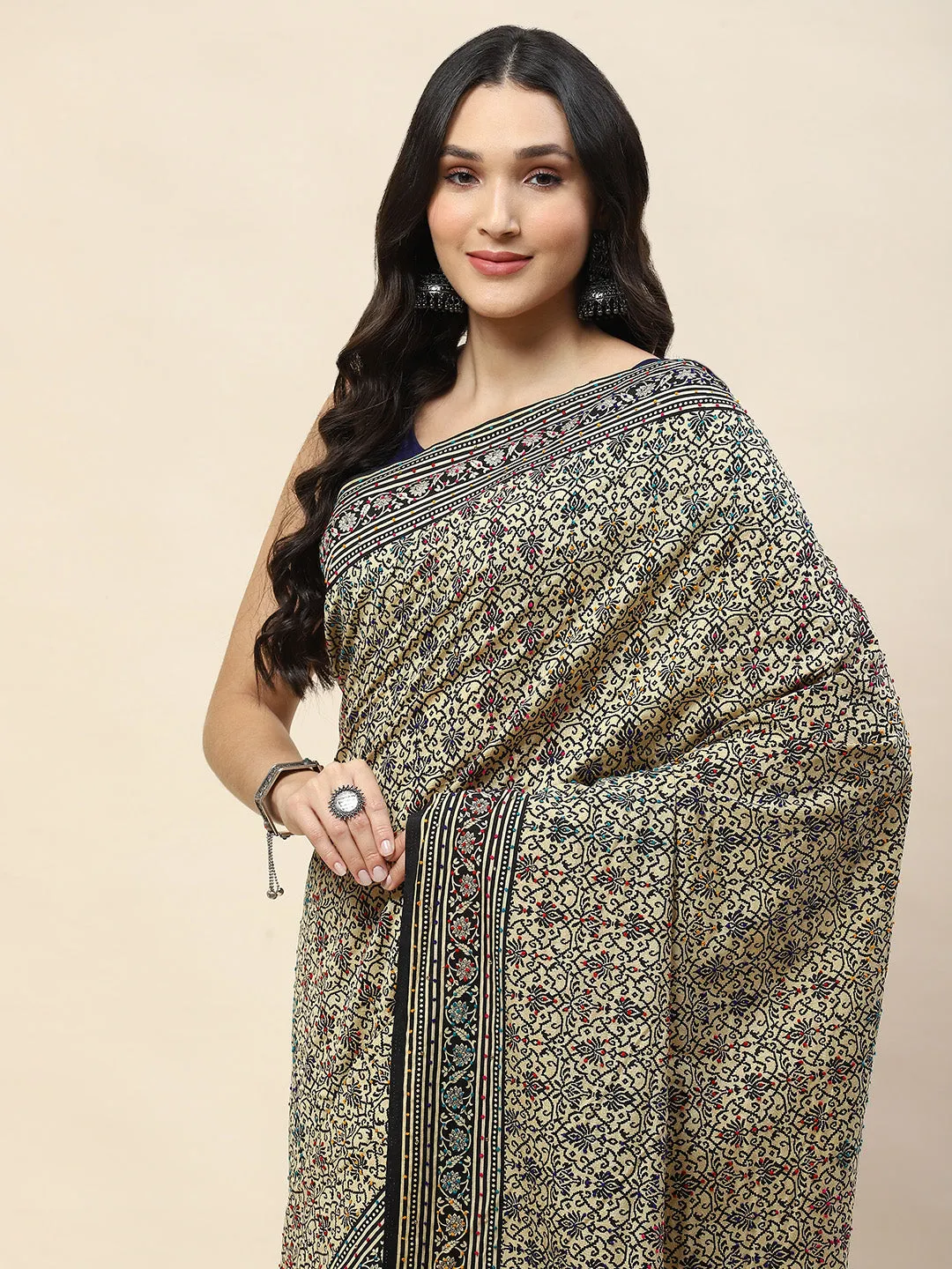 Digital Floral Printed Cotton Saree