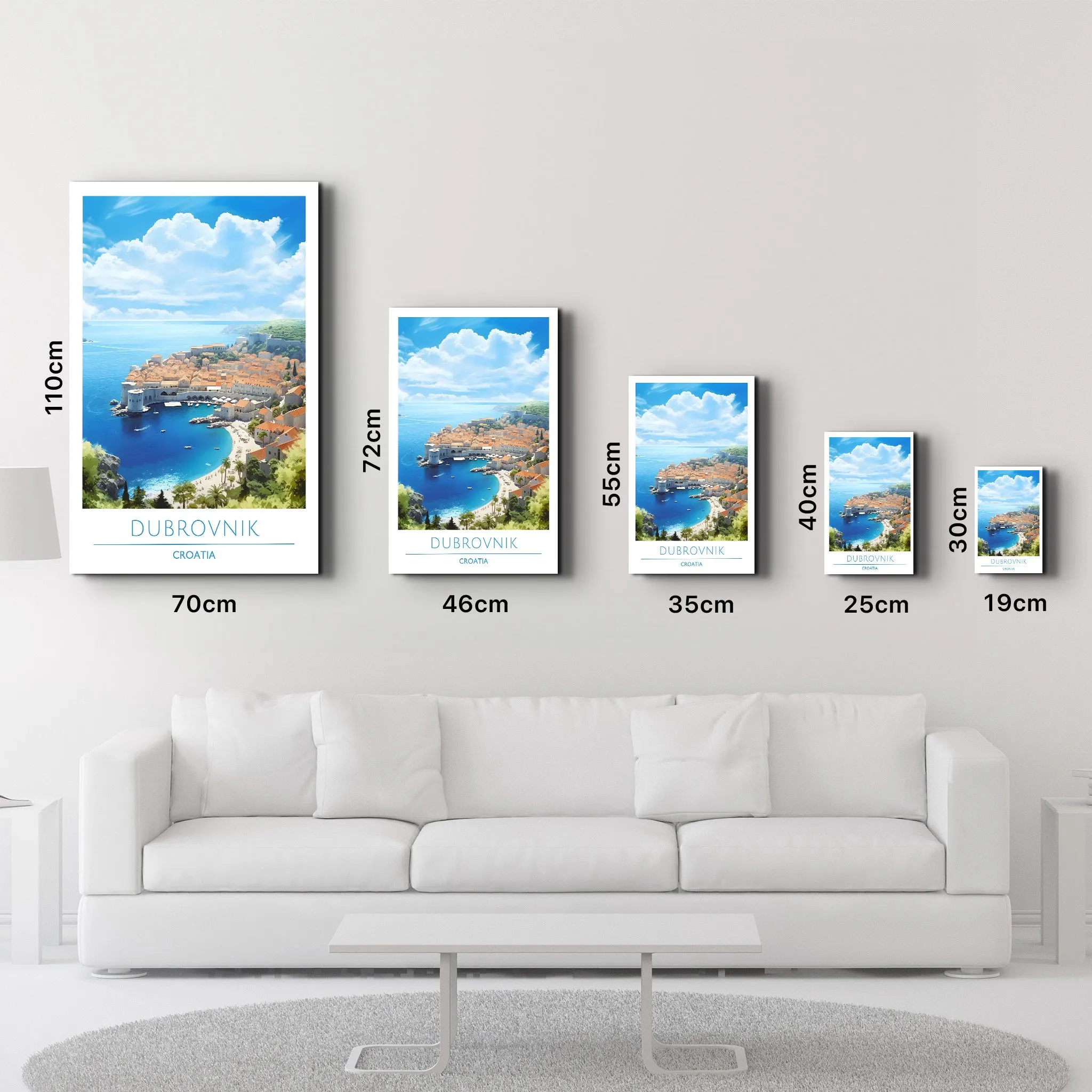 Dubrovnik Croatia-Travel Posters | Glass Wall Art