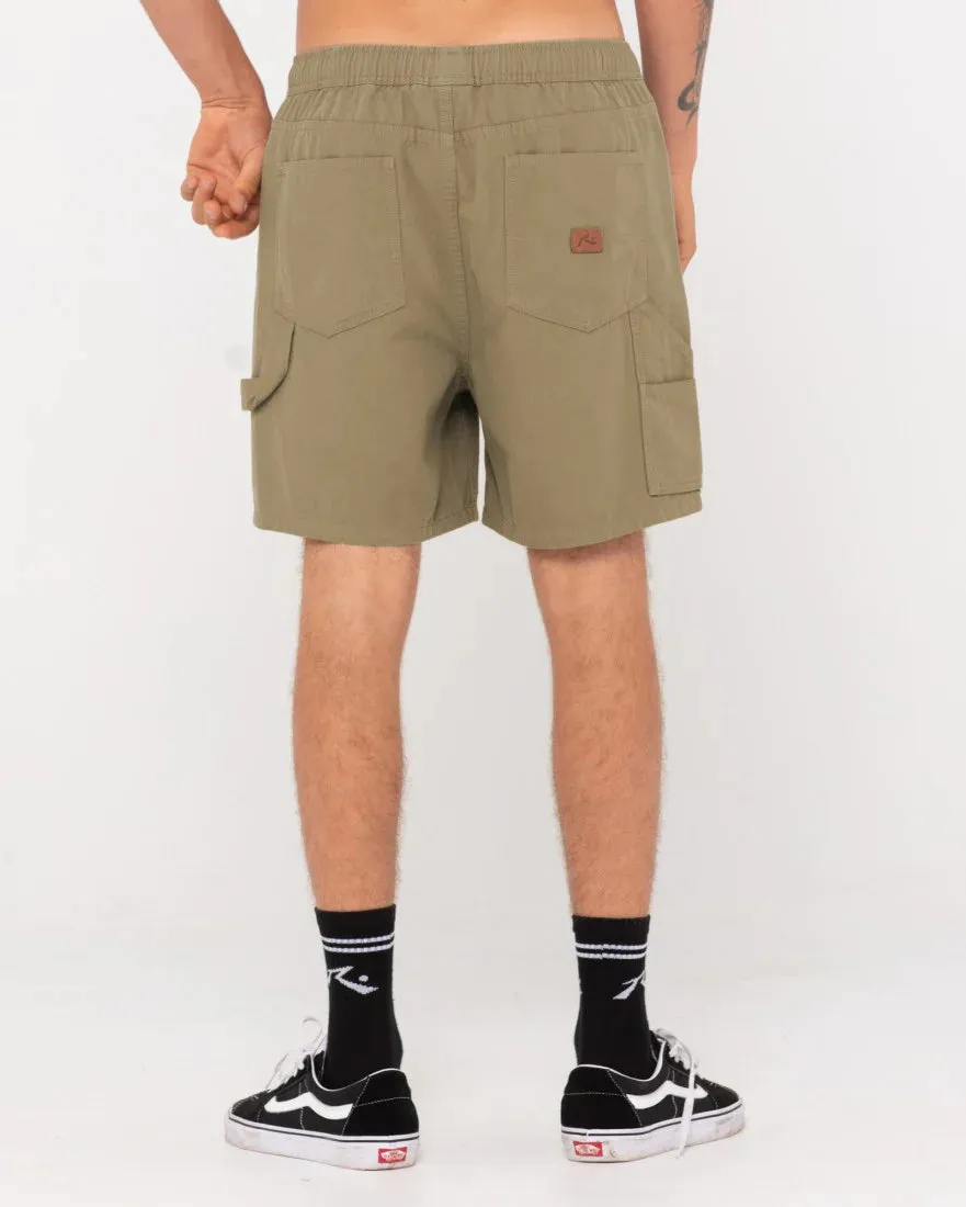 Dungaree Elastic Short - Khaki