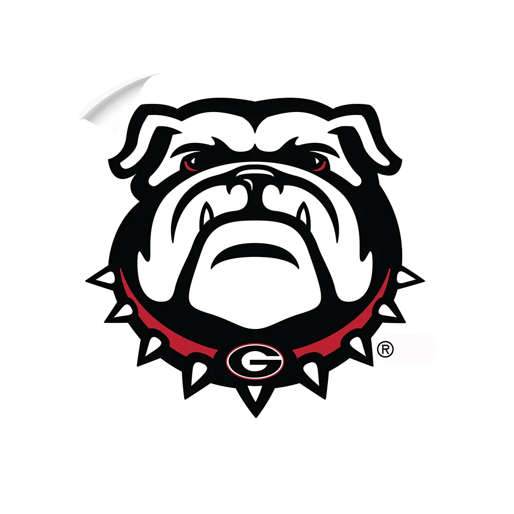 Georgia Bulldogs - Bulldog on White