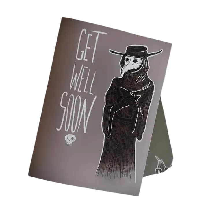 Get Well Plague Doctor - Greeting Card