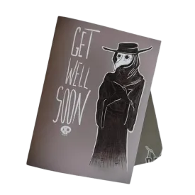 Get Well Plague Doctor - Greeting Card