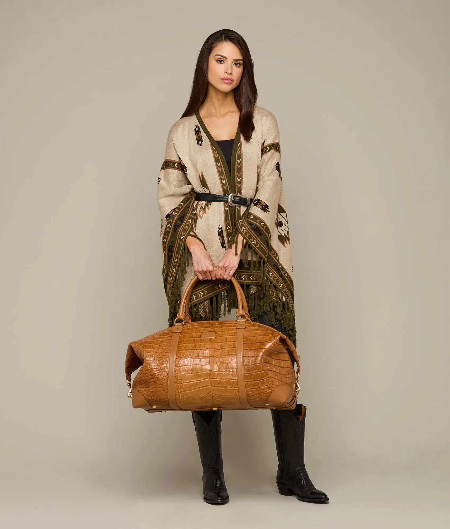 Giant Gator Duffle - Large :: Cognac/Kanga Tobac