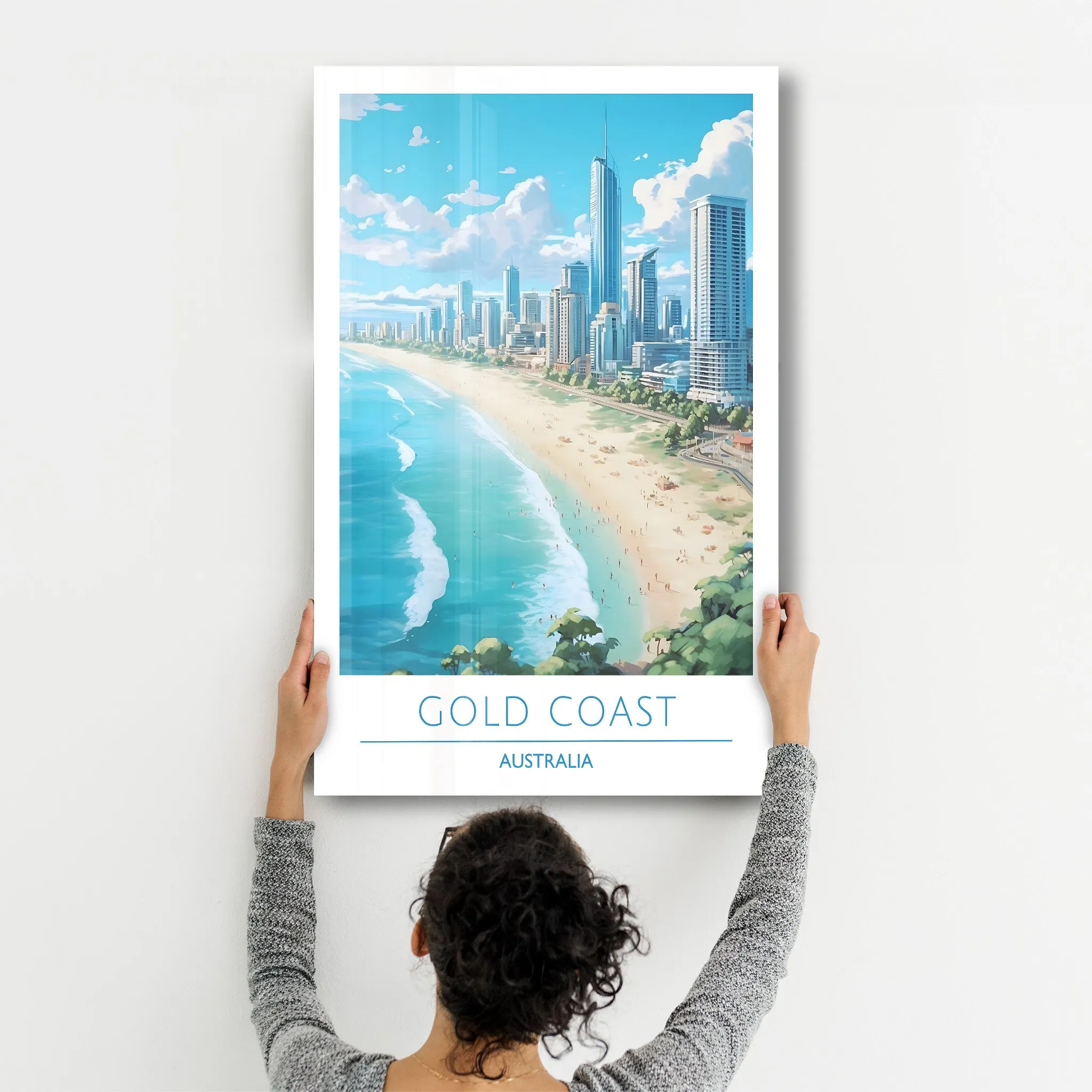 Gold Coast Australia-Travel Posters | Glass Wall Art