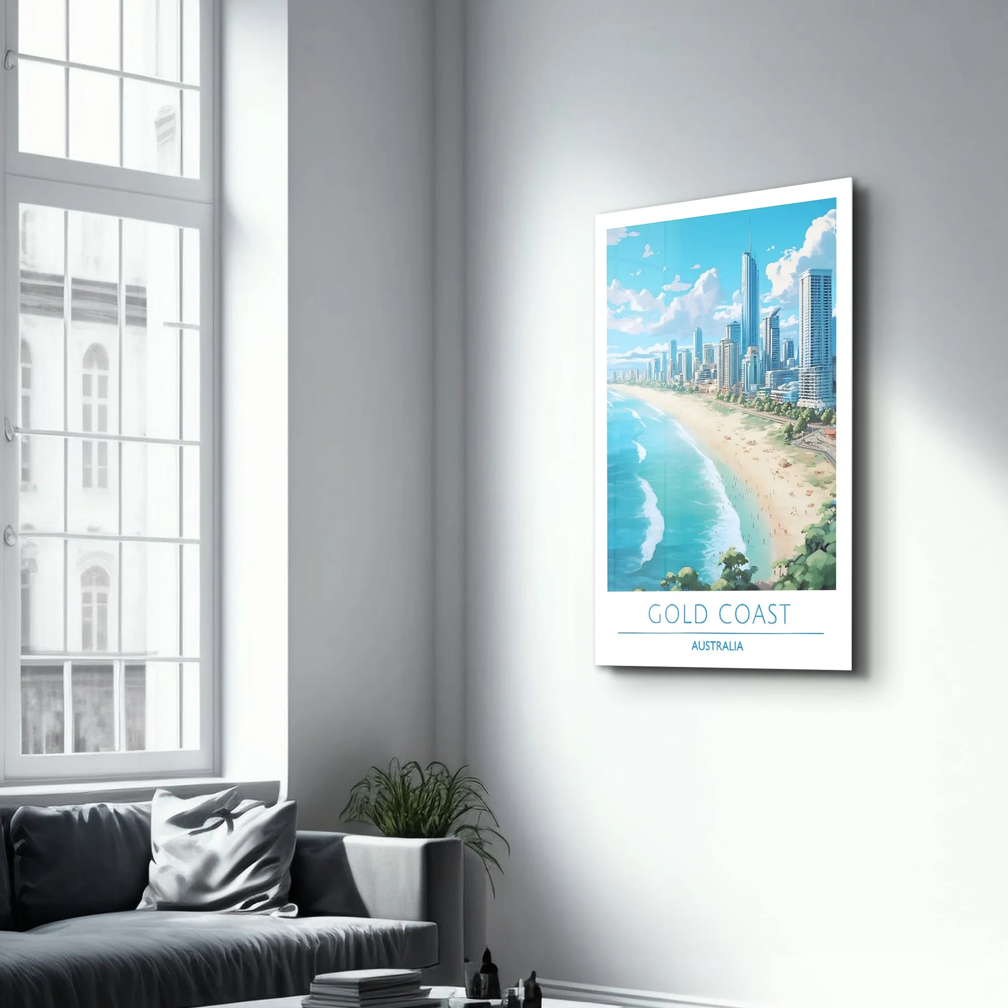 Gold Coast Australia-Travel Posters | Glass Wall Art