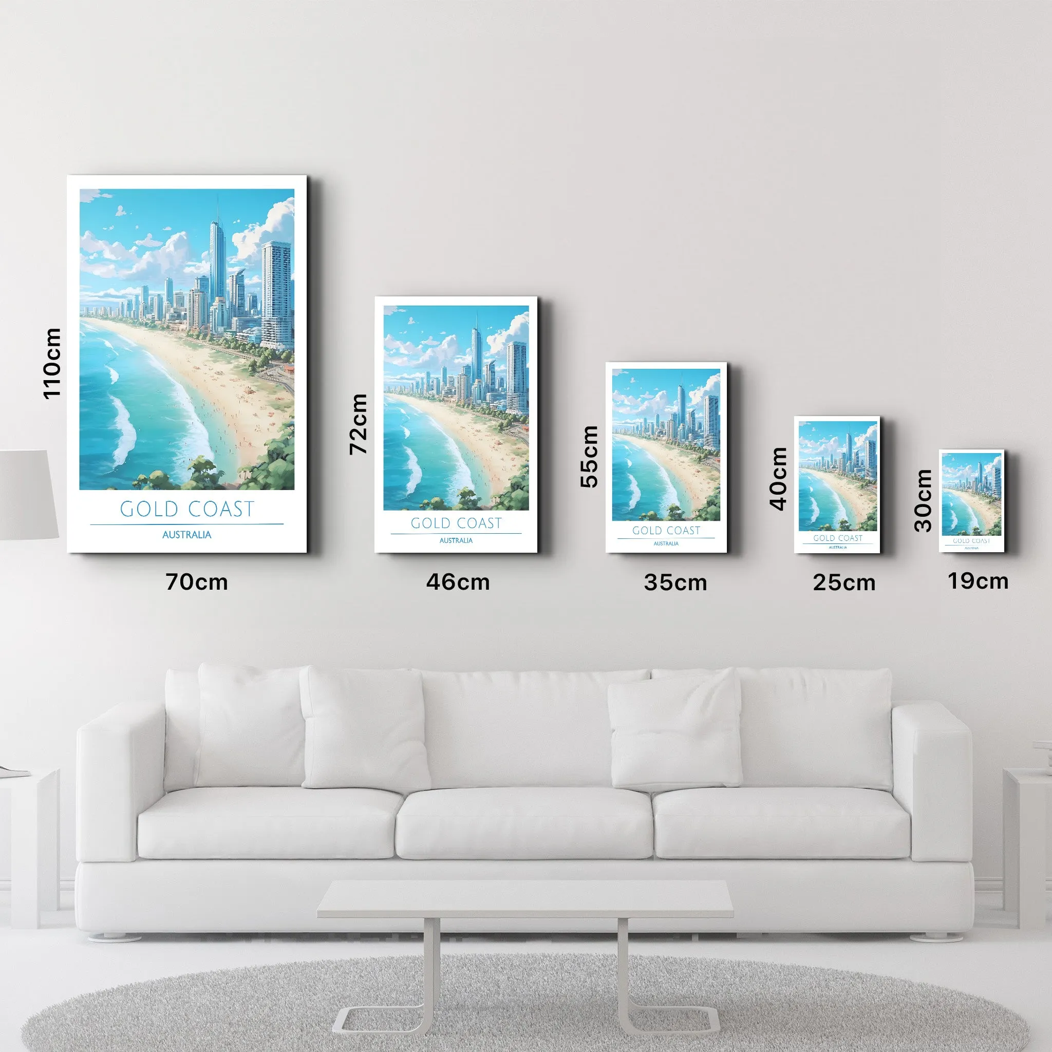 Gold Coast Australia-Travel Posters | Glass Wall Art