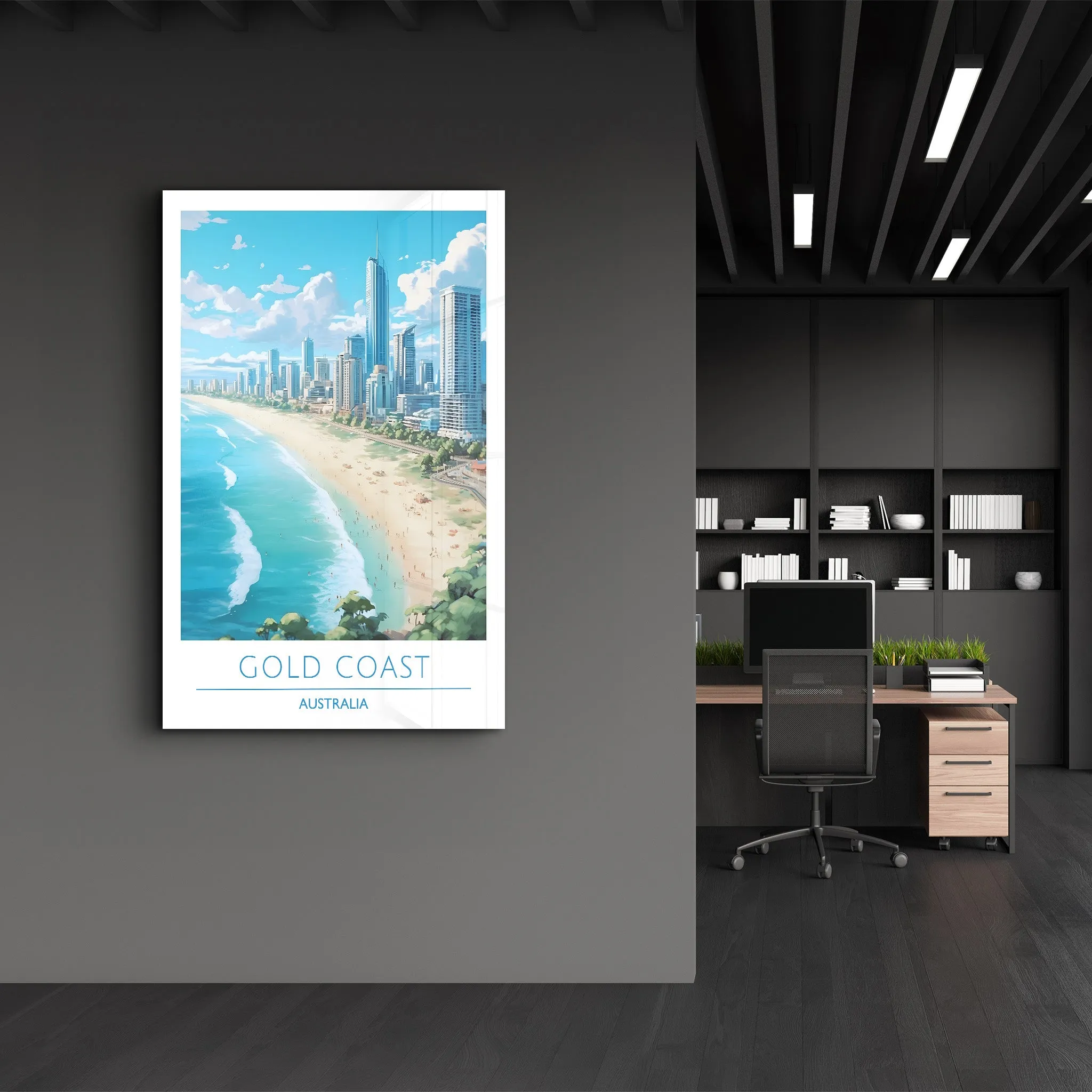 Gold Coast Australia-Travel Posters | Glass Wall Art