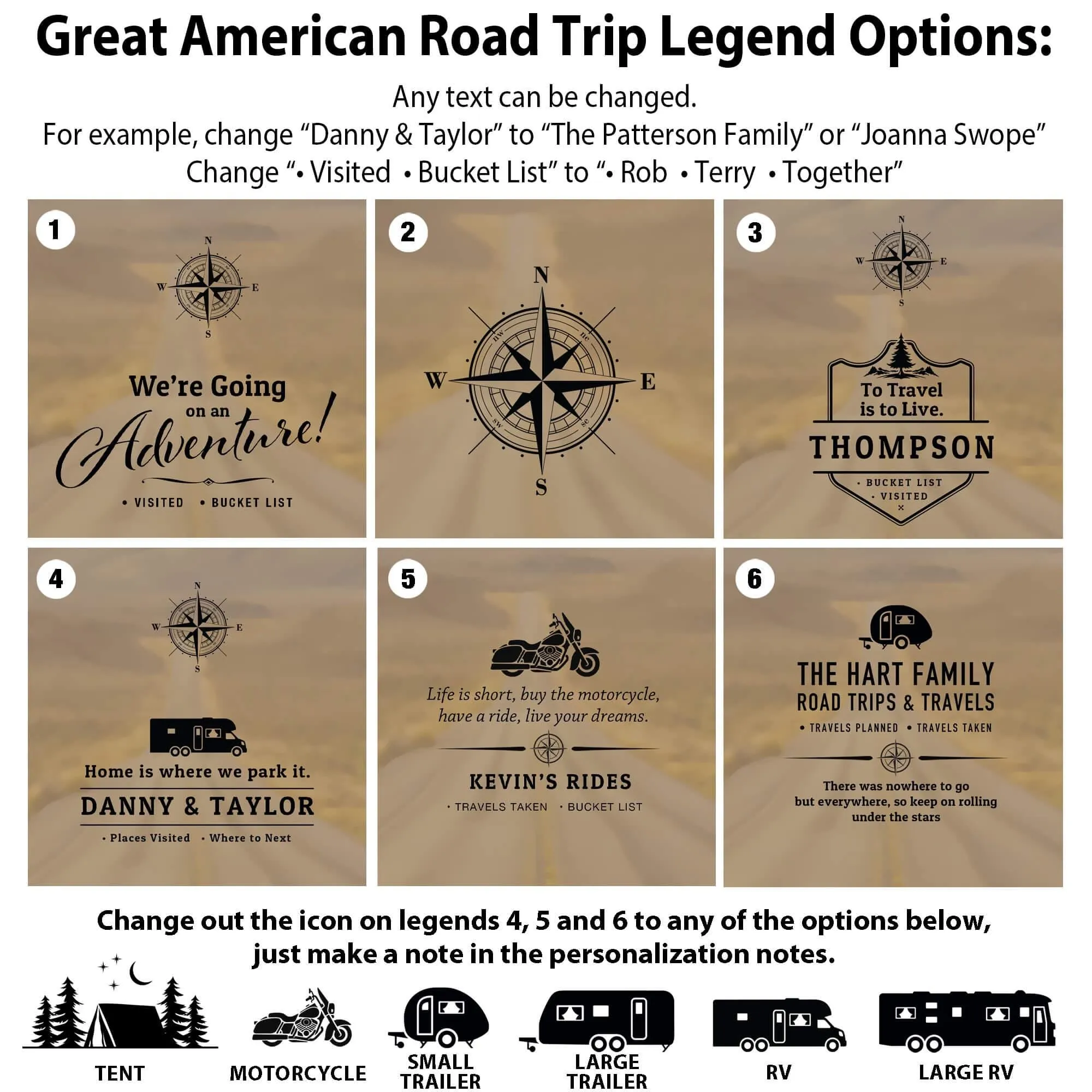 Great American Road Trip USA Push Pin Map