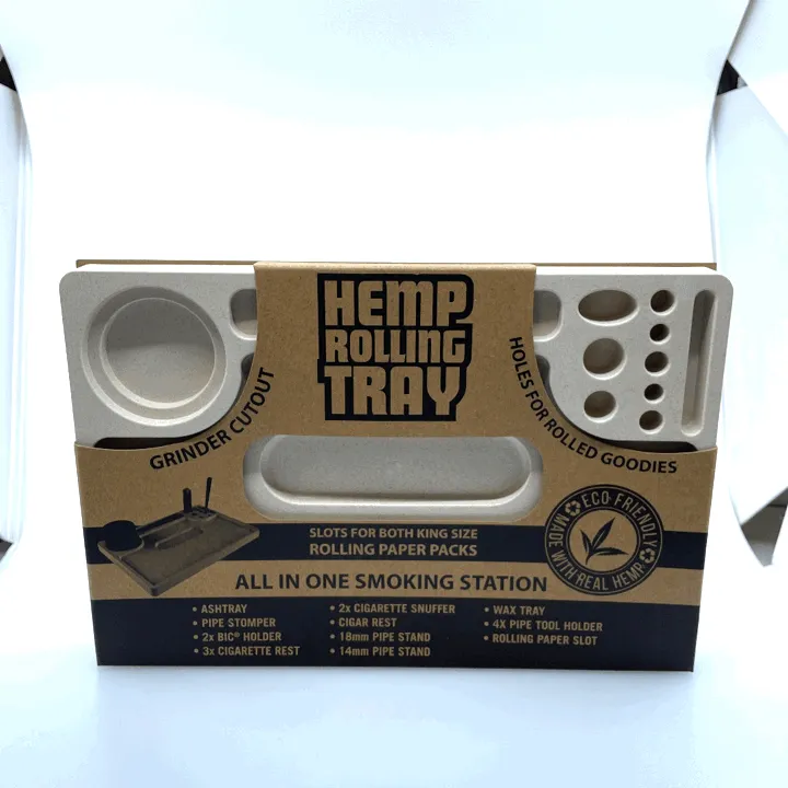 Hemp Made Extra Large Smoking Station Roll Tray - 6 Per Retail Ready Display 22427