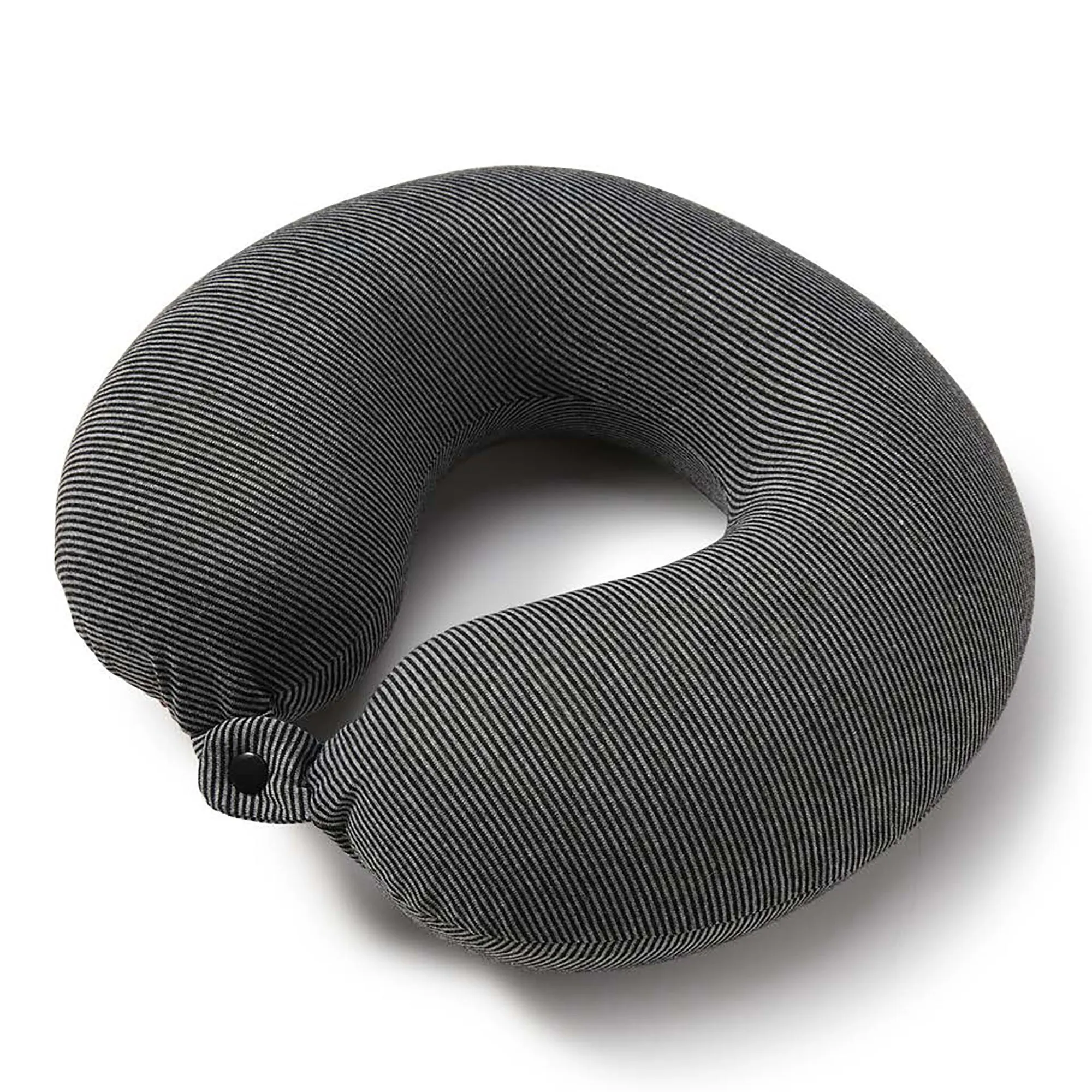 Jersey Stripe - Memory Foam Neck Pillow - Black Stripe