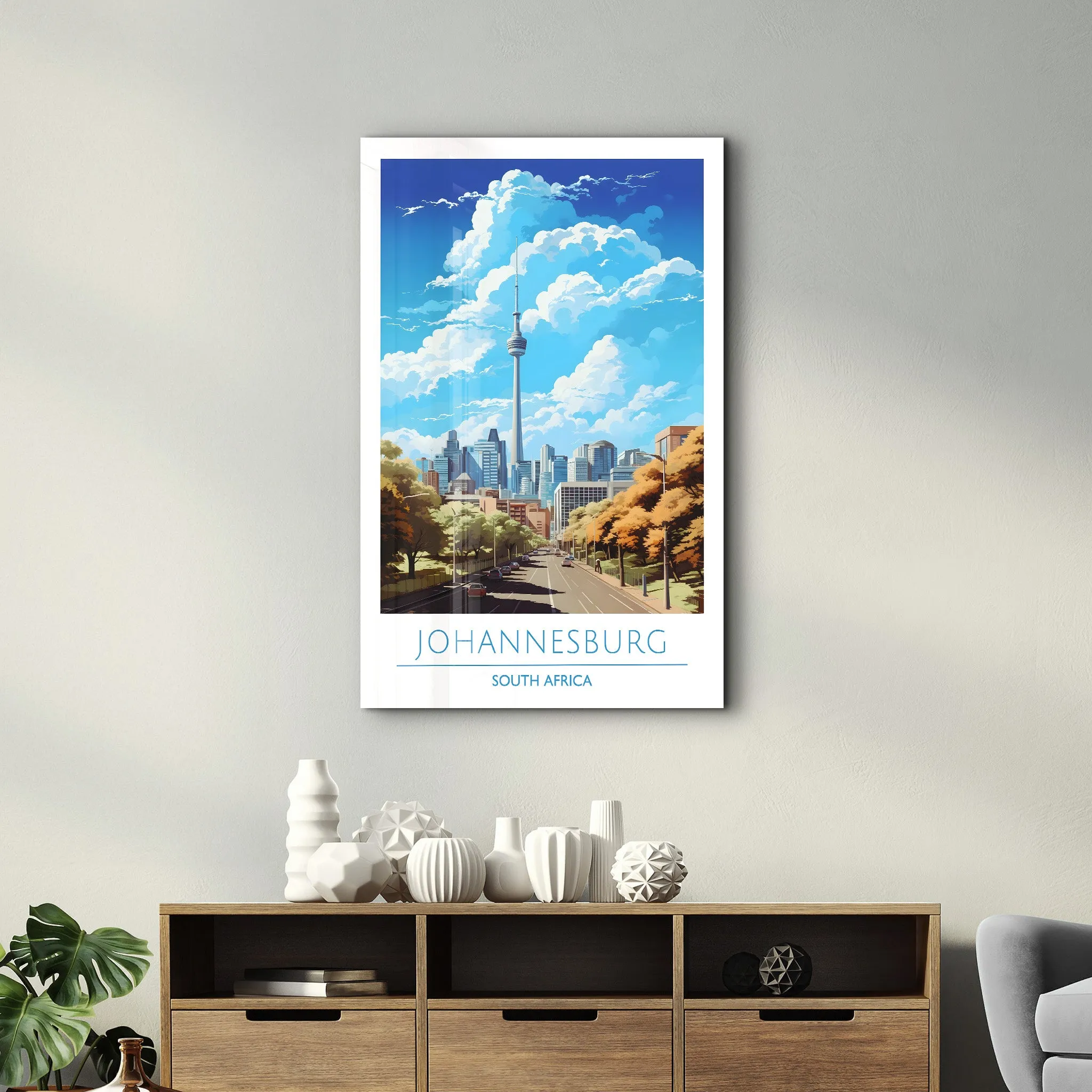 Johannesburg South Africa-Travel Posters | Glass Wall Art