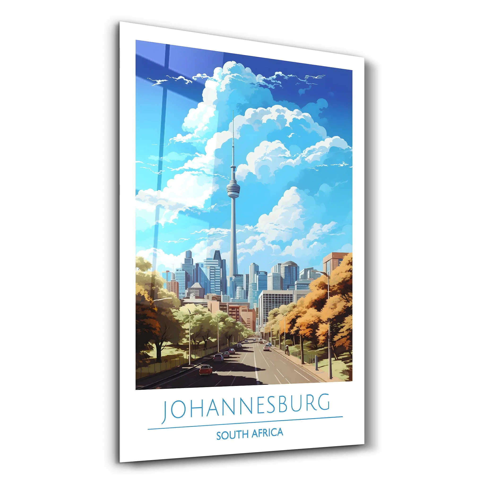 Johannesburg South Africa-Travel Posters | Glass Wall Art