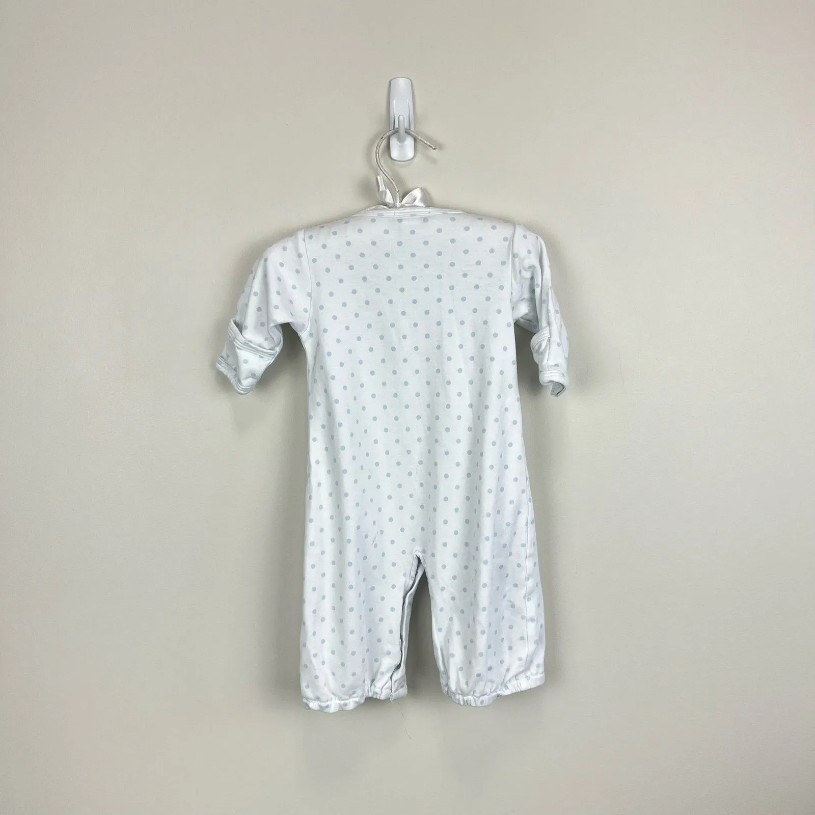 Kissy Kissy Blue Polka Dot Giraffe Converter Sleep Gown Small