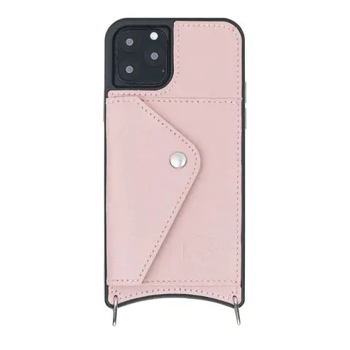 Lara iPhone 11 Pro Crossbody Wallet Case, Nude Pink