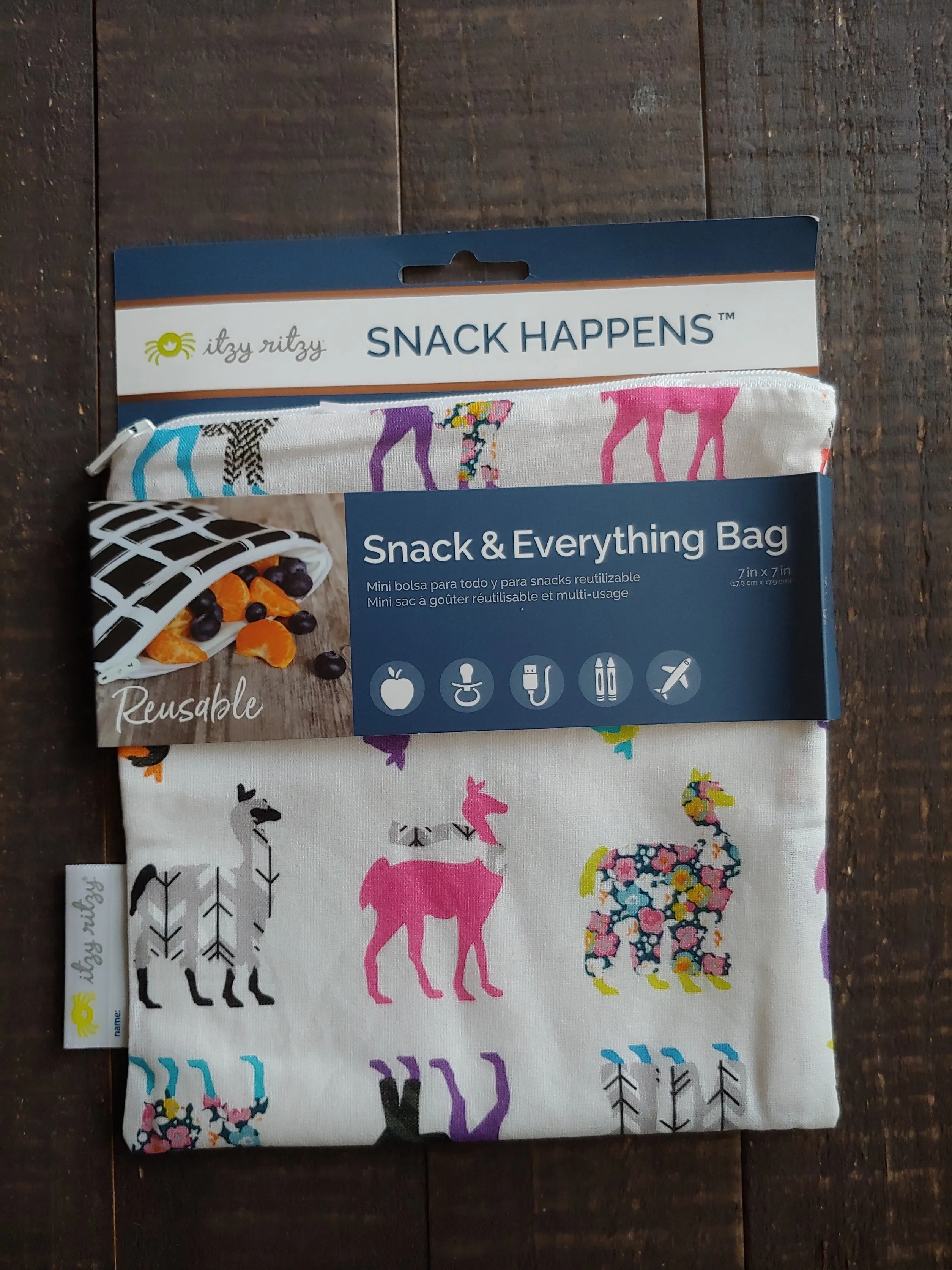 Llama Gllama Snack   Everything Bag ll Travel Bag ll Storage Bag 1 Pack