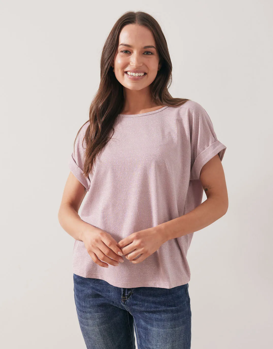 Lurex Top - Rose