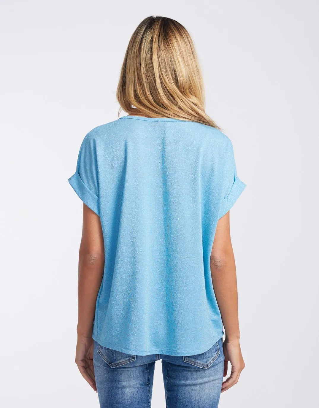 Lurex Top - Sky