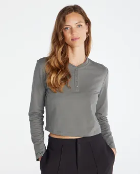 LUX Relaxed Henley Long Sleeve