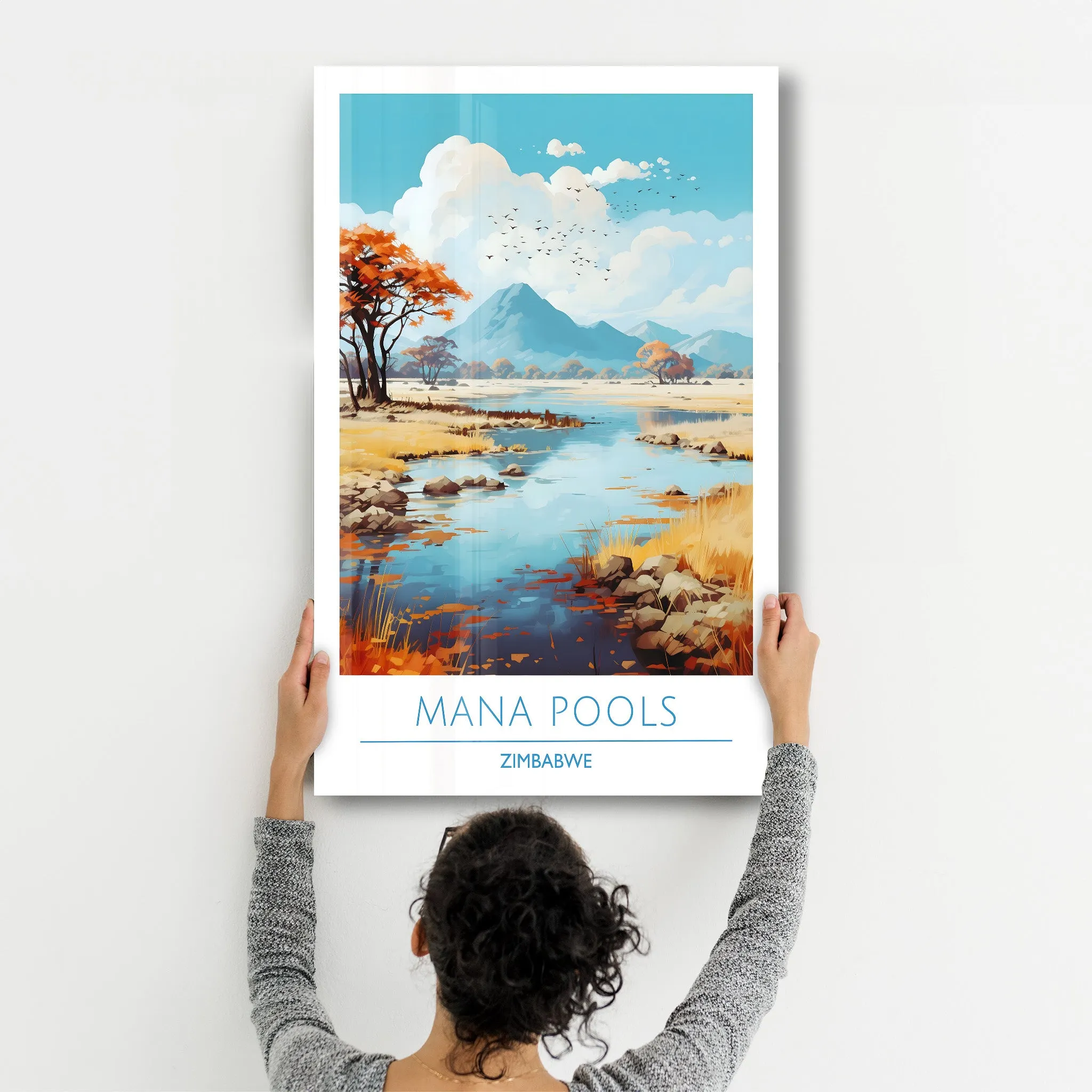 Mana Pools Zimbabwe-Travel Posters | Glass Wall Art