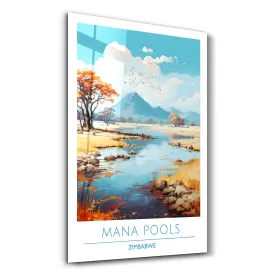 Mana Pools Zimbabwe-Travel Posters | Glass Wall Art