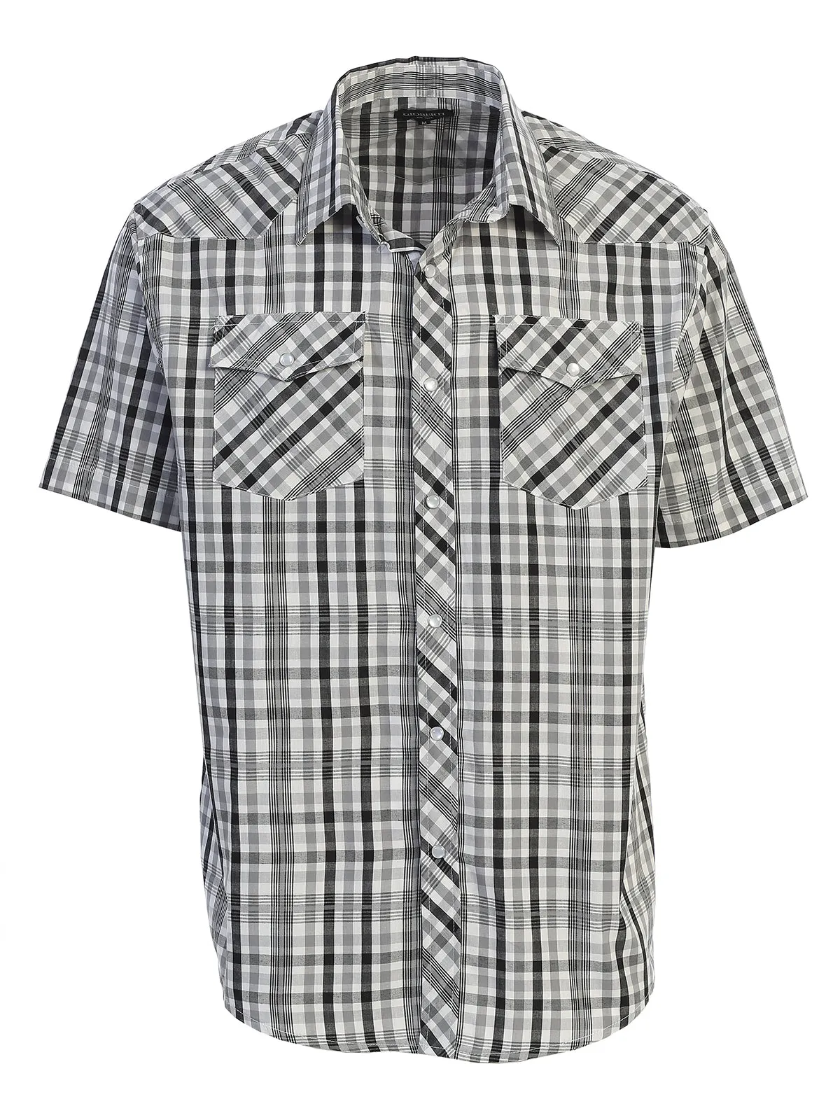 Men's Plaid Western Shirt, L