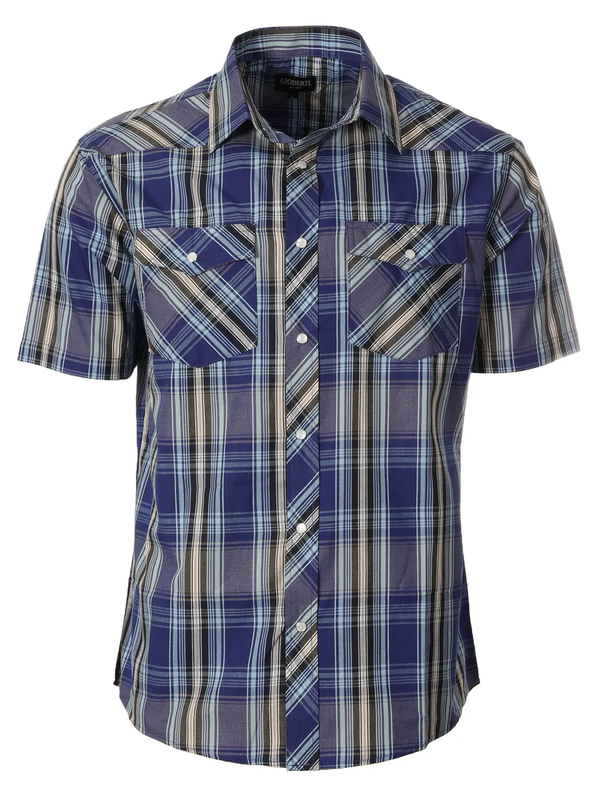 Men's Plaid Western Shirt, L