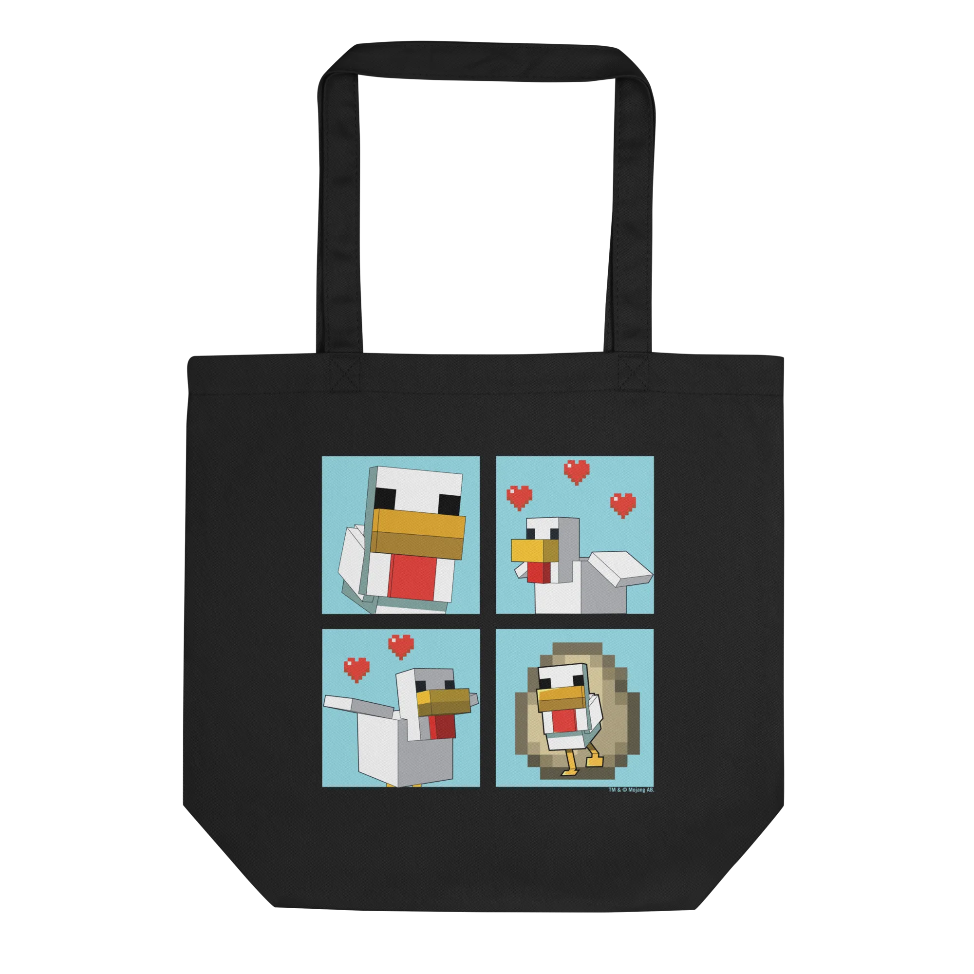 Minecraft Blue Chicken Family Eco Tote Bag