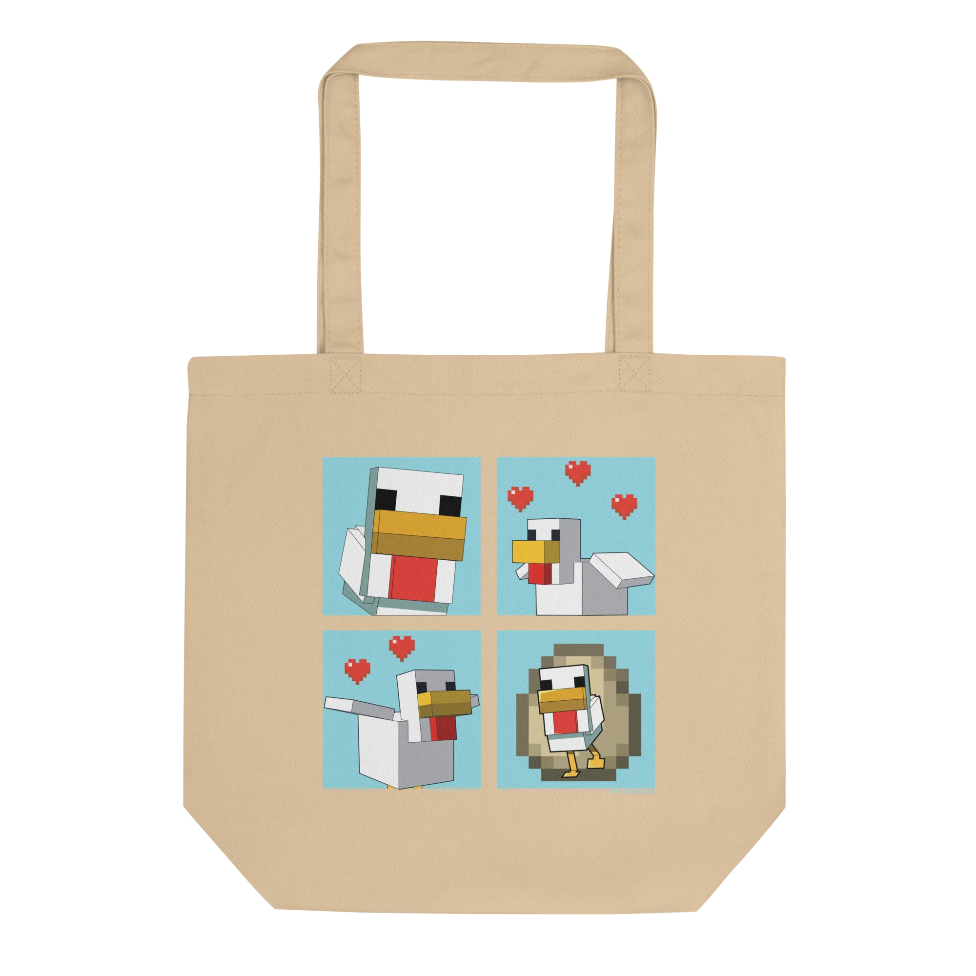 Minecraft Blue Chicken Family Eco Tote Bag