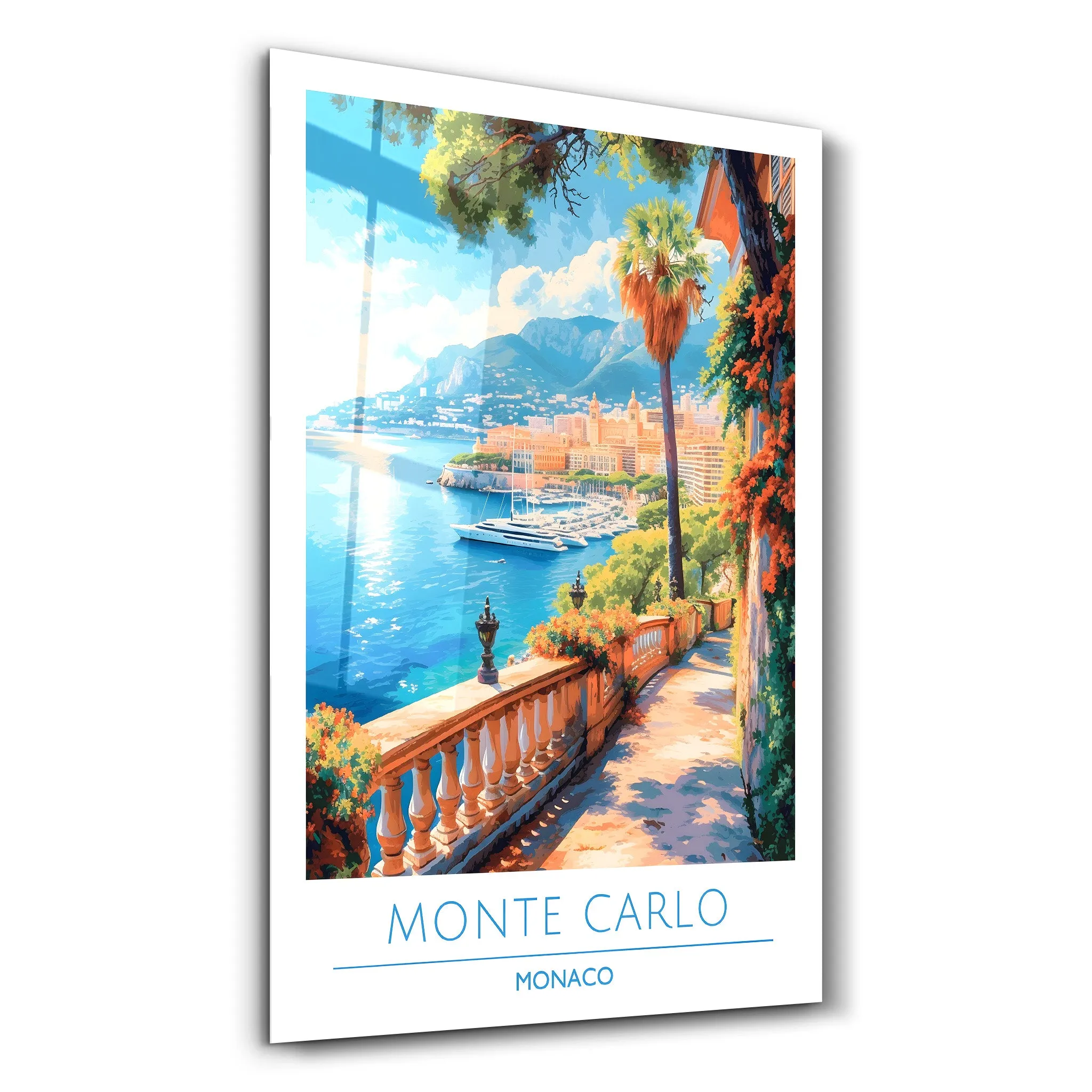 Monte Carlo Monaco-Travel Posters | Glass Wall Art