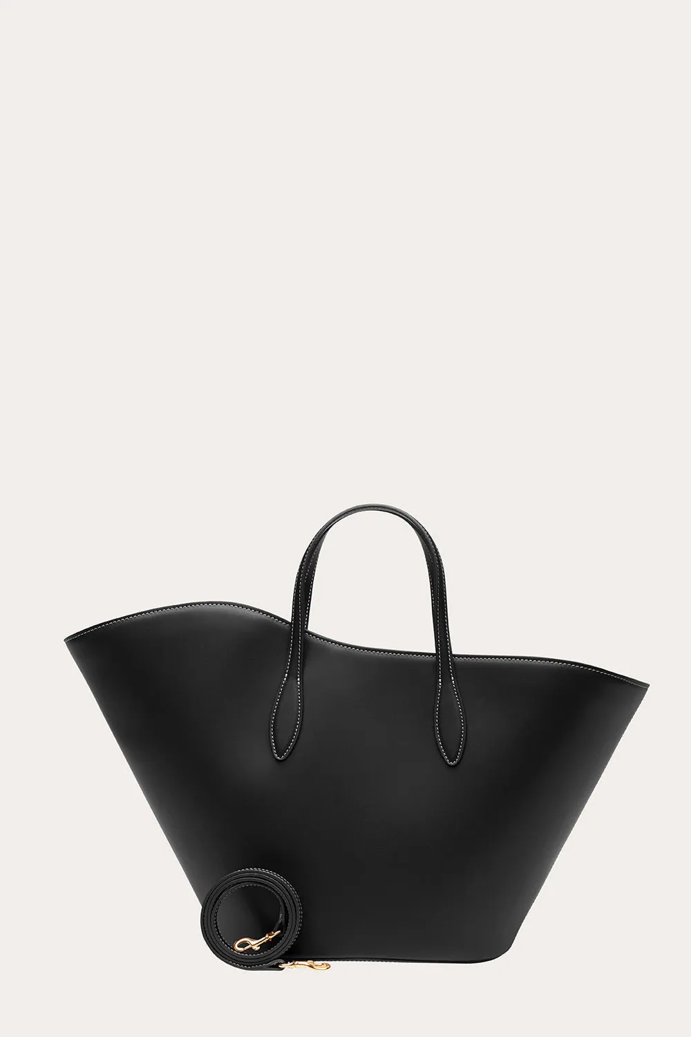 Open Tulip Tote Medium Black