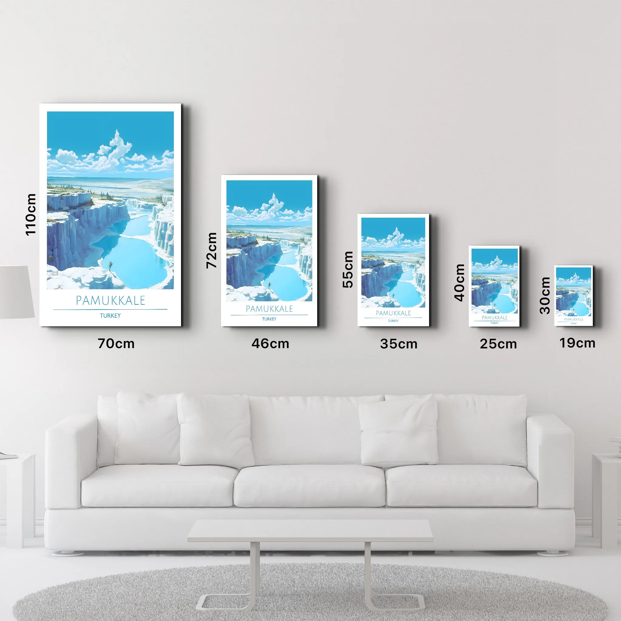 Pamukkale Turkey-Travel Posters | Glass Wall Art