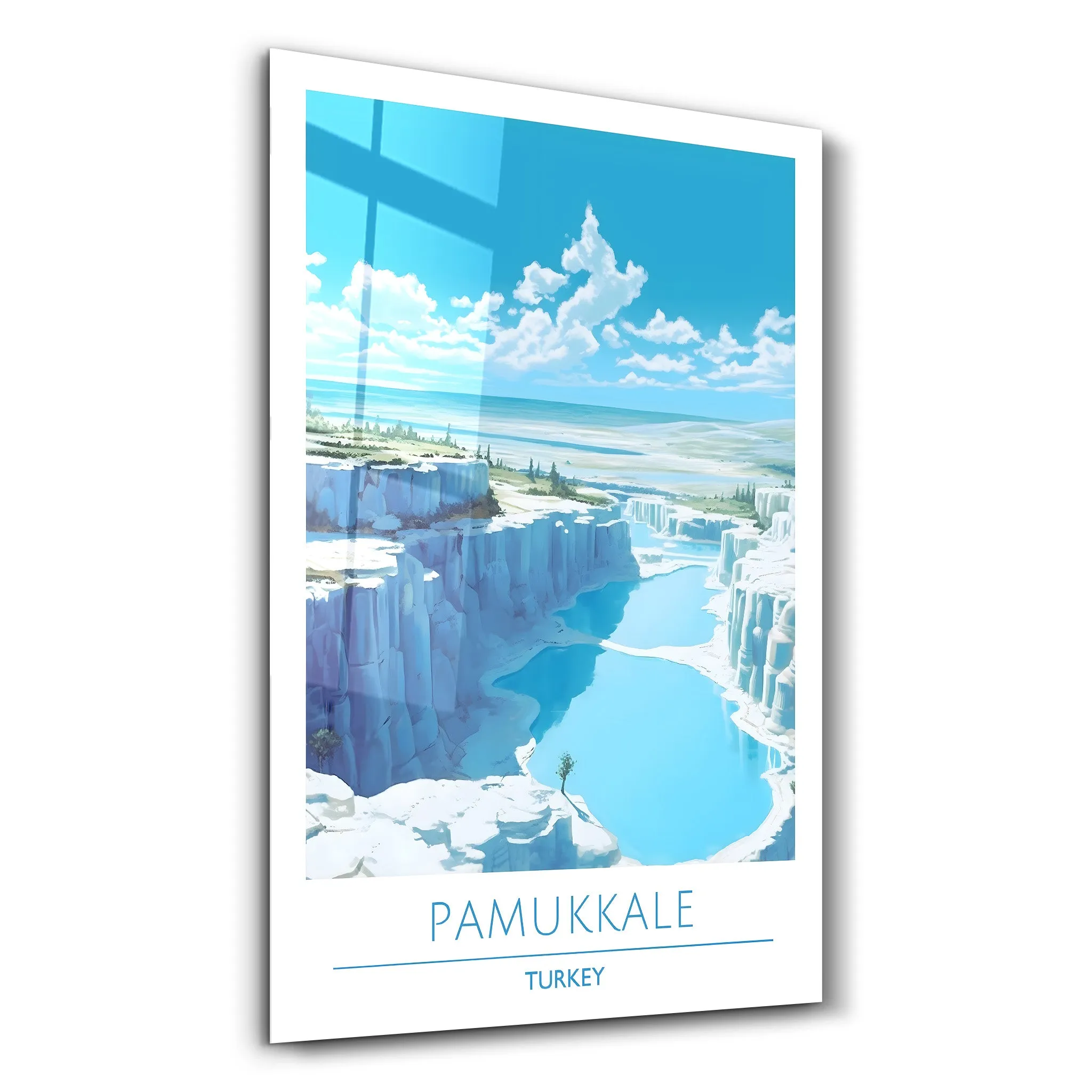 Pamukkale Turkey-Travel Posters | Glass Wall Art