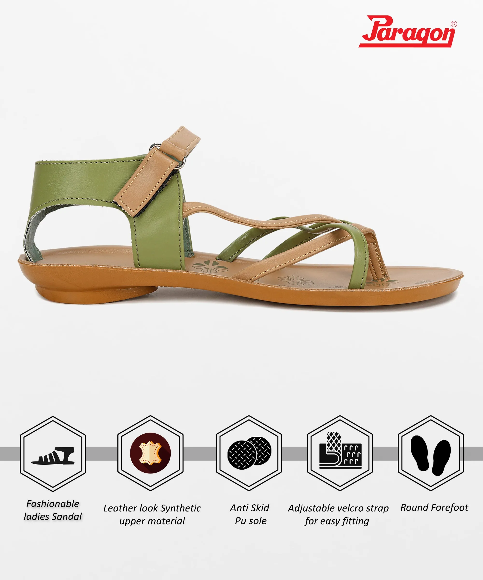 Paragon PUK7017L Women Sandals | Casual & Formal Sandals | Stylish, Comfortable & Durable | For Daily & Occasion Wear