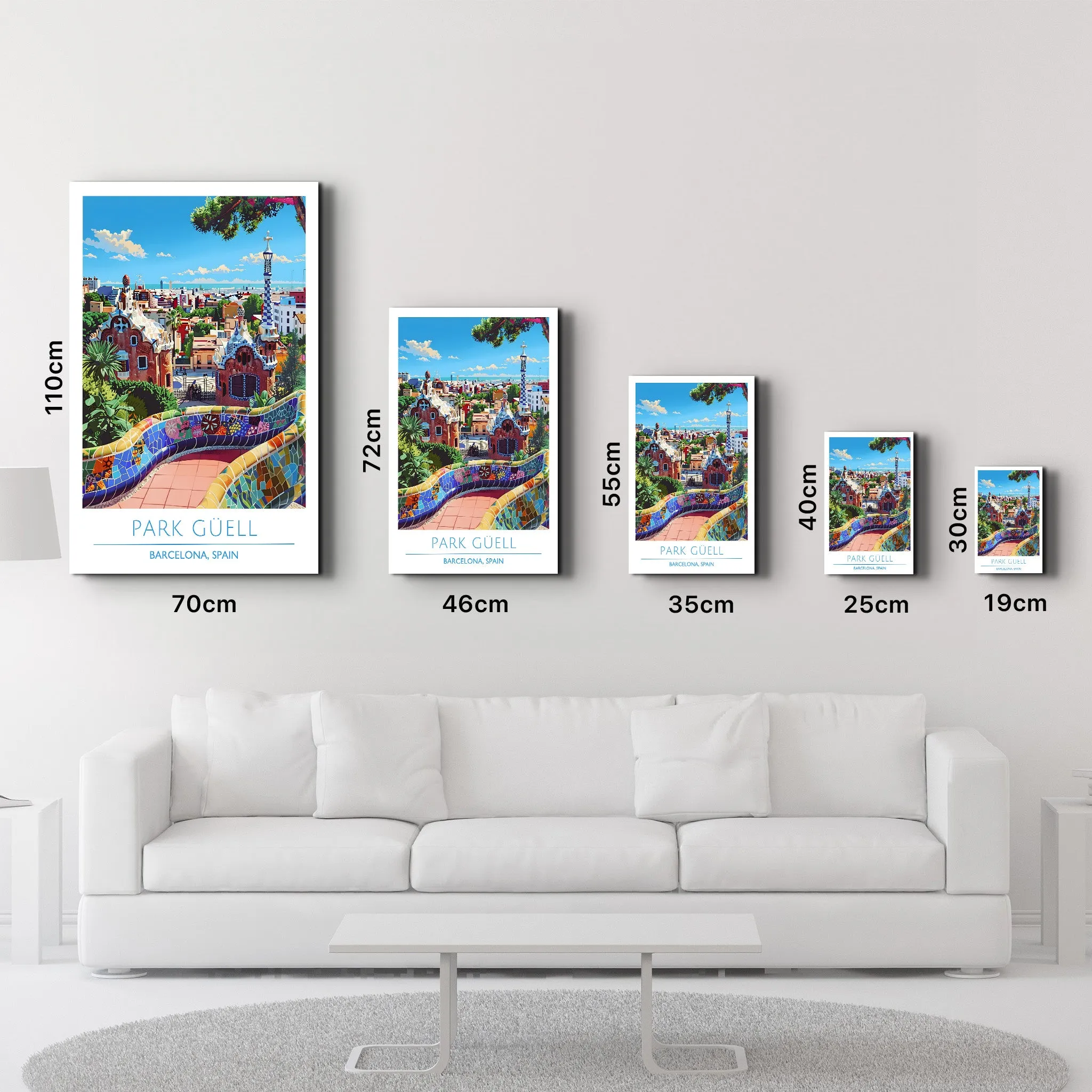 Park Guell-Barcelona Spain-Travel Posters | Glass Wall Art