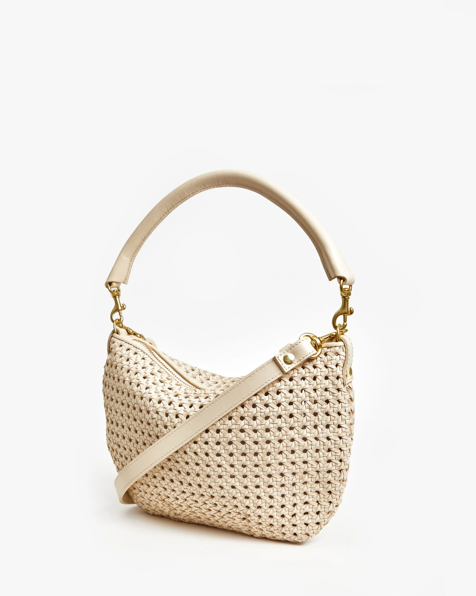 Petit Moyen Messenger in Cream Rattan